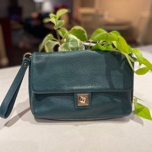 Teal clutch purse